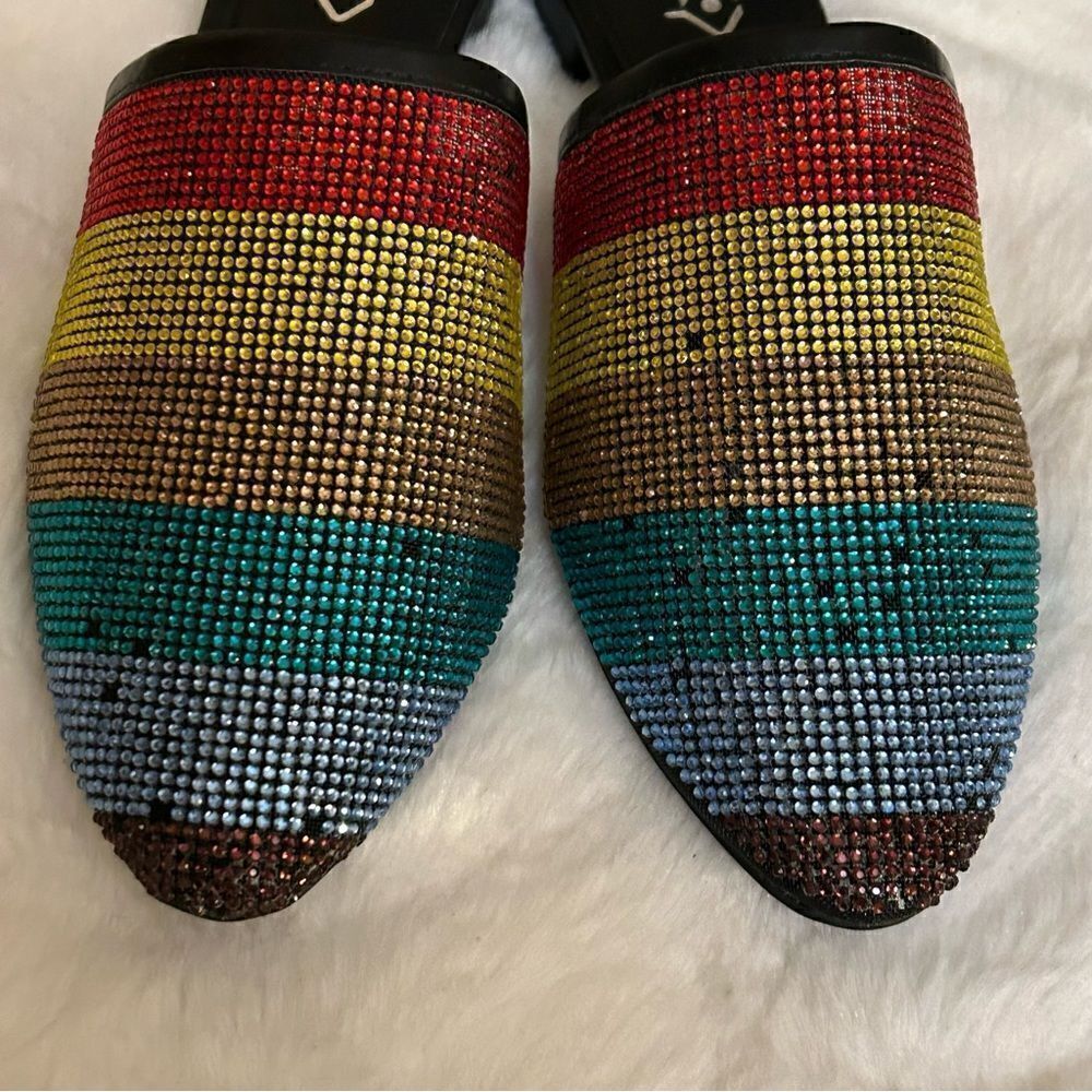 Katy Perry NWOT black rainbow multicolored Marcy miles size 6.‎ - Picture 4 of 5